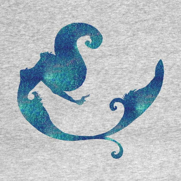 Aqua iridescent mermaid by peggieprints